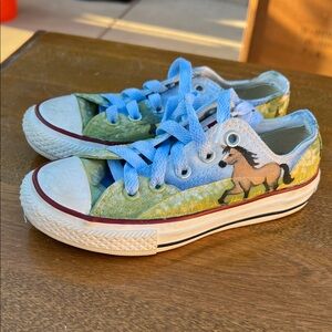 Converse Custom Painted Spirit Horse Shoes Size 11